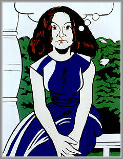 27. Lichtenstein maler Ewka nr.1. 50x65 cm. 1999. Akryl på lærred.