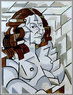 31. Juan Gris maler Ewka nr.2. 50x65 cm. 1999. Akryl på lærred.j