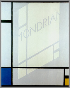 9 Mondrian a.m.  nr. 2,  84x105 cm. 1997. Akryl på lærred